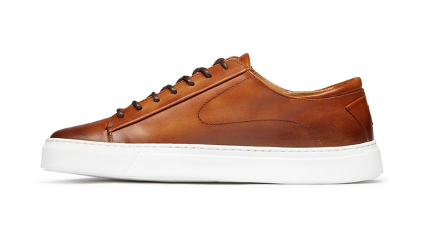 Sirolo Dark Tan | Leather Trainer | Men's Trainers | Oliver Sweeney