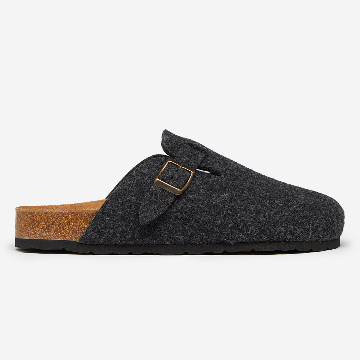 Valadares Charcoal Mule Slippers | Men's Slippers | Oliver Sweeney