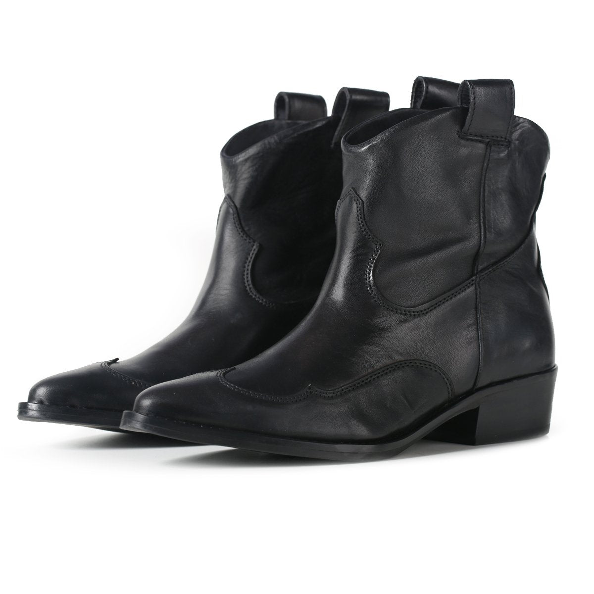 The Stanley Faux Leather Boot In Black • Impressions Online Boutique