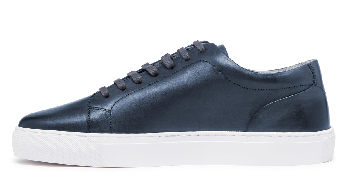 Hayle Navy | Leather Trainers | Men's Trainers | Oliver Sweeney