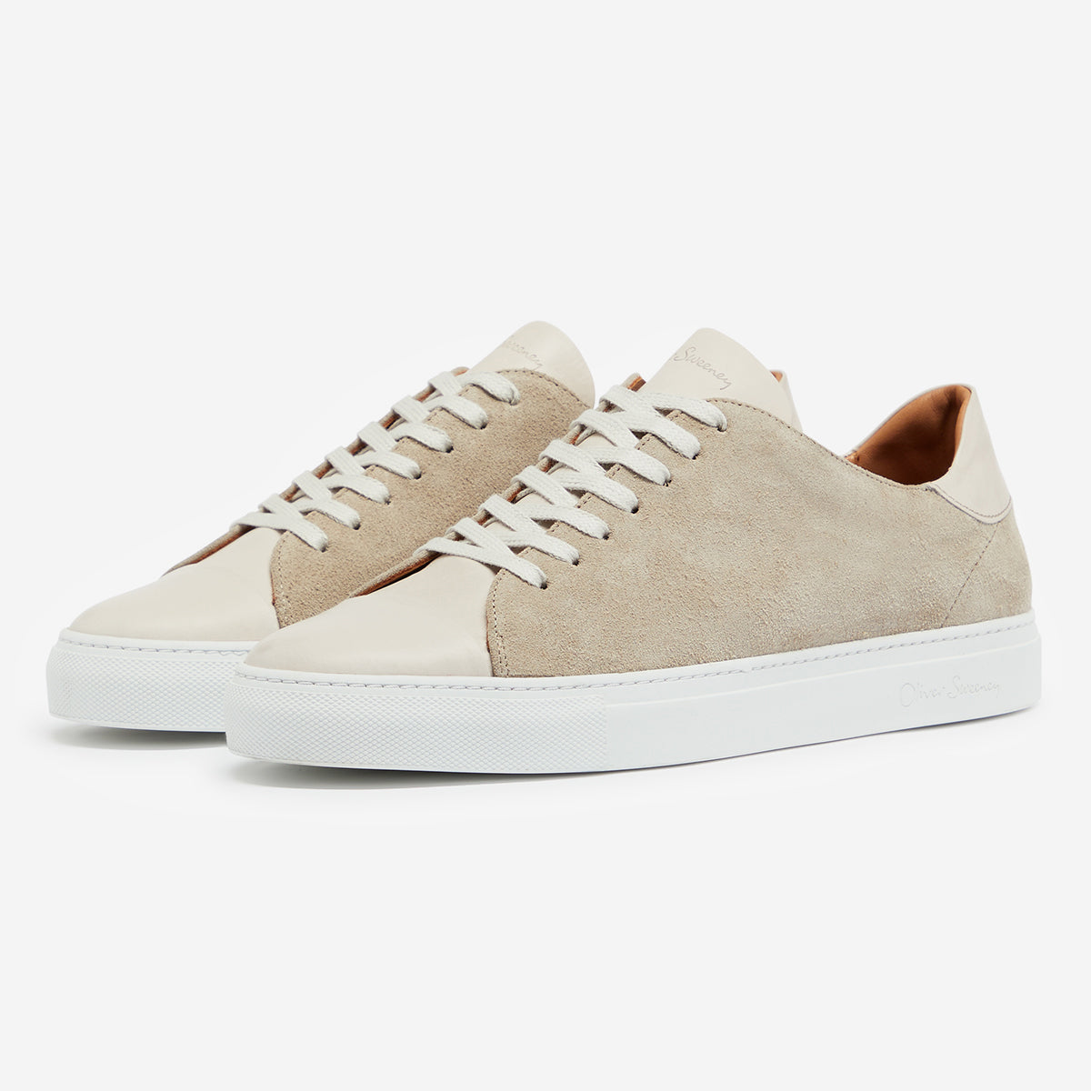 Ossos Stone | Leather/Suede Trainer | Men's Trainers | Oliver Sweeney